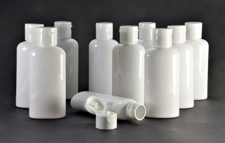 elkaar Conform grijs 10x Lege plastic flesjes van 100ml met klepdop. Geschikt voor  brievenbuspost - BeriVita.com - Natuurlijk & Puur
