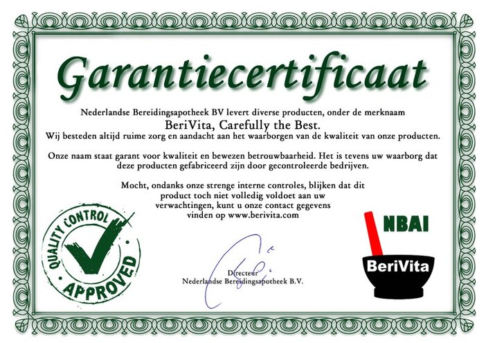 certificaat rollerflesjes bruin