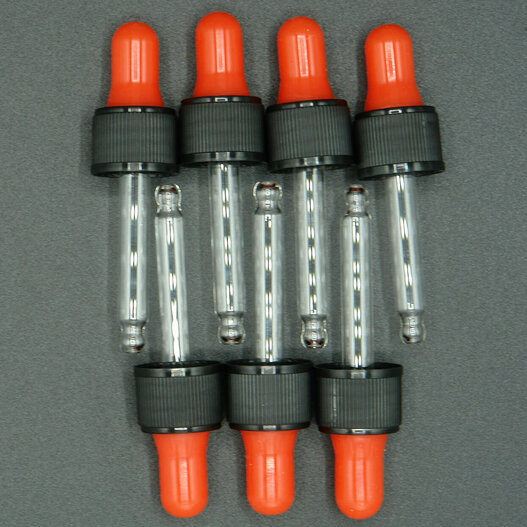 10x pipetjes los zwart rood