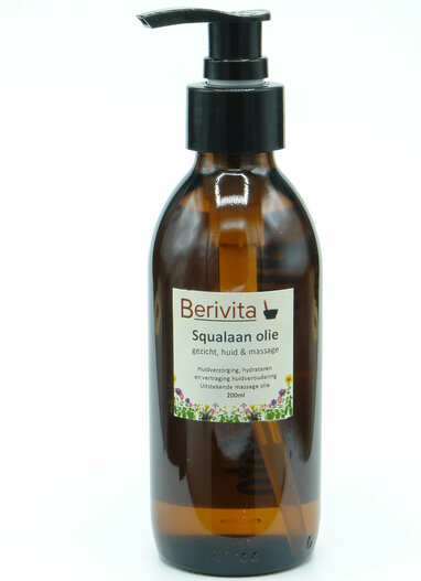 squalaanolie 200ml pompfles glas