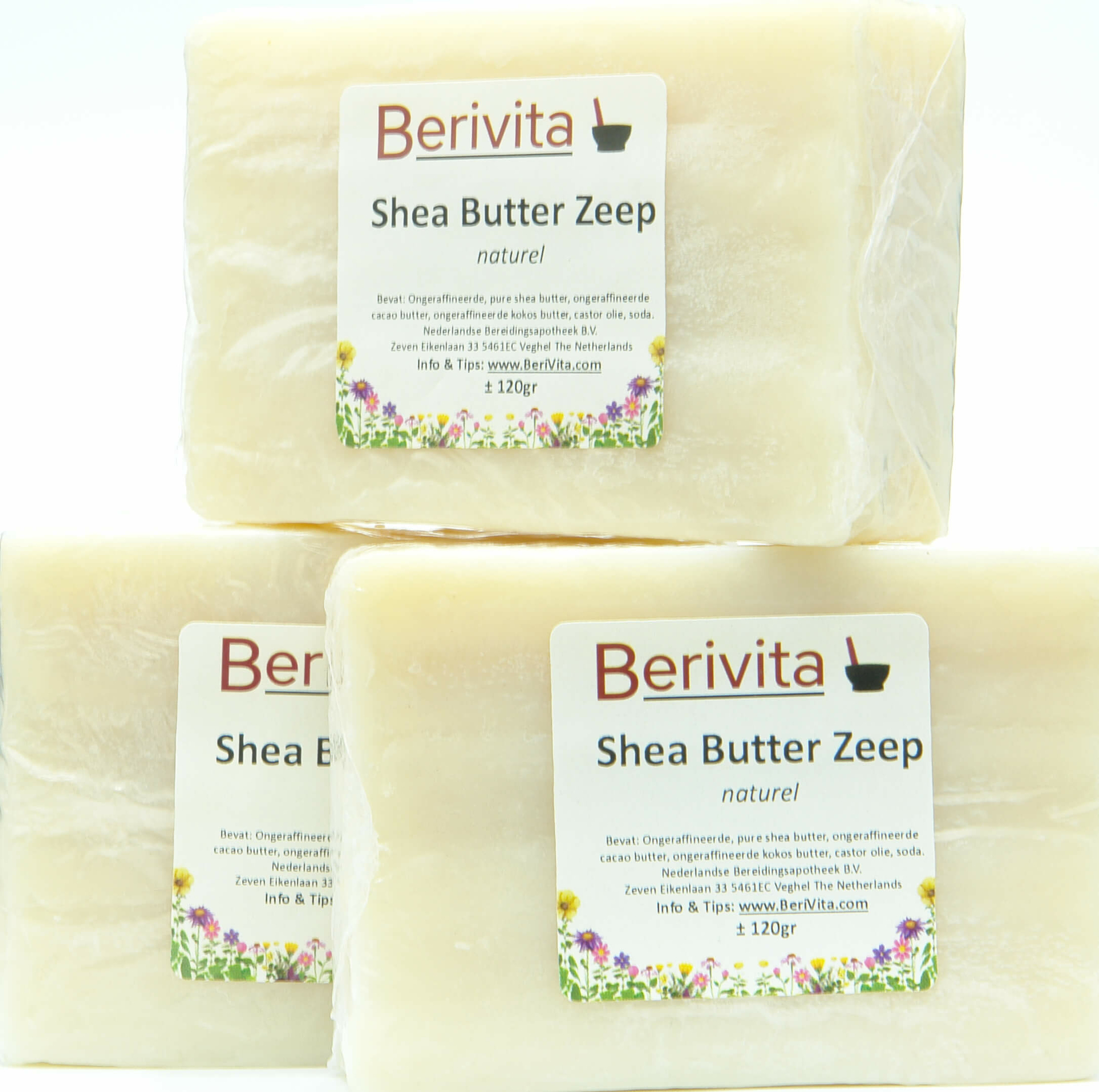 3x Shea Butter zepen naturel