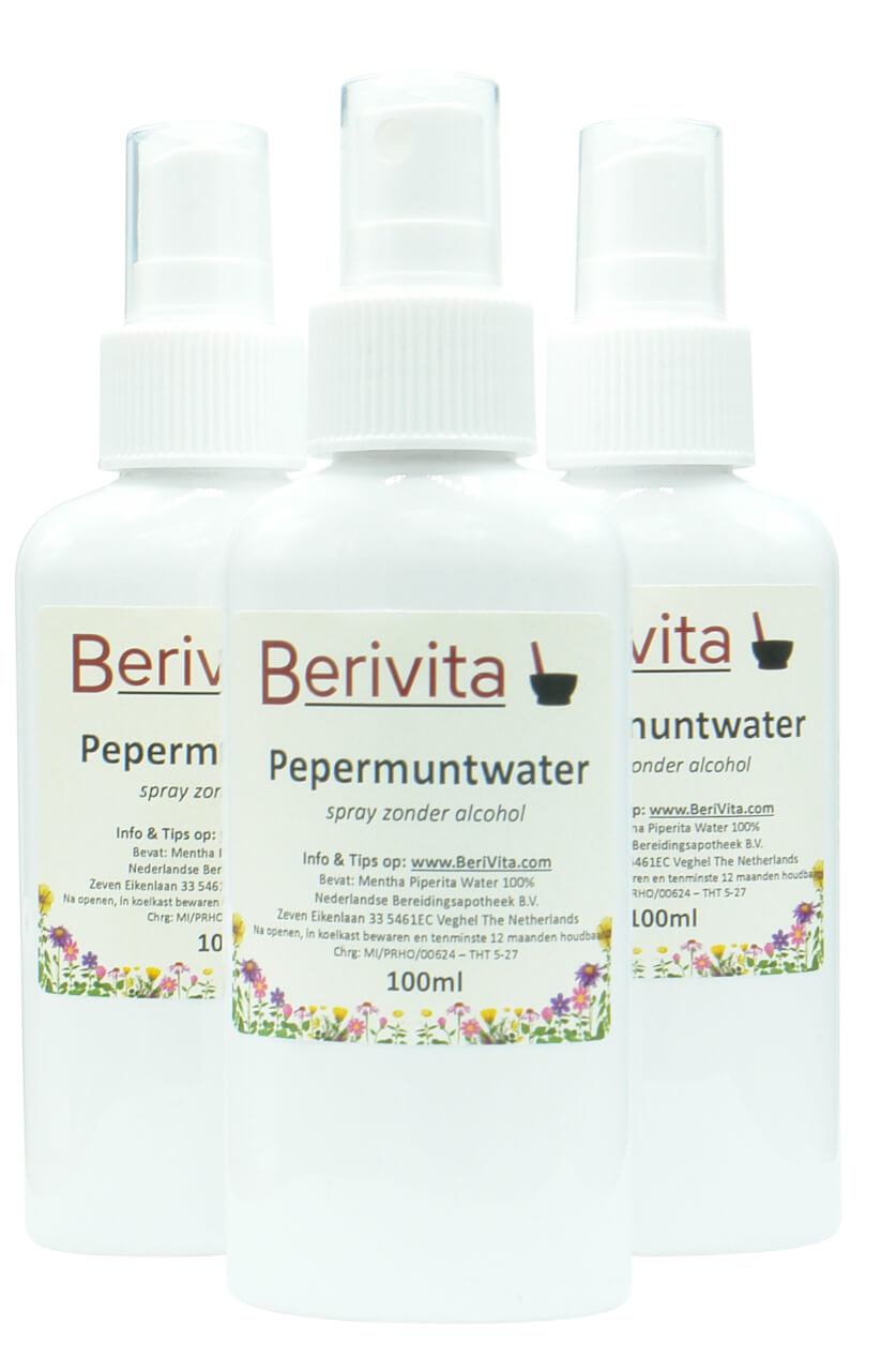 pepermuntwater sprayfles 3x100ml